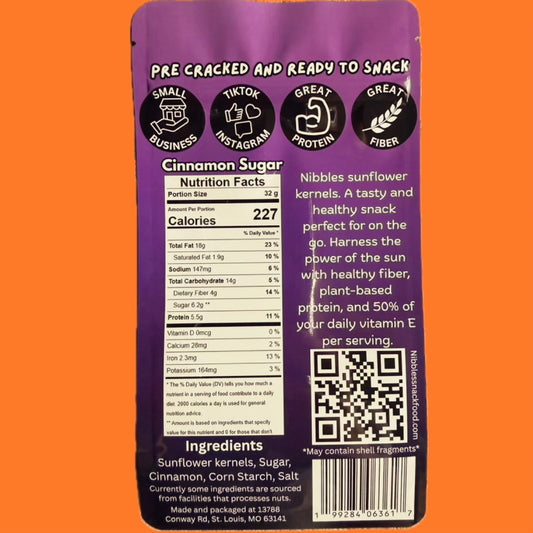 Cinnamon Sugar Sunflower Kernels